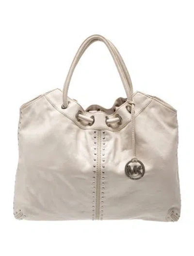 Pre-owned Michael Michael Kors Leather Tote In Neutral