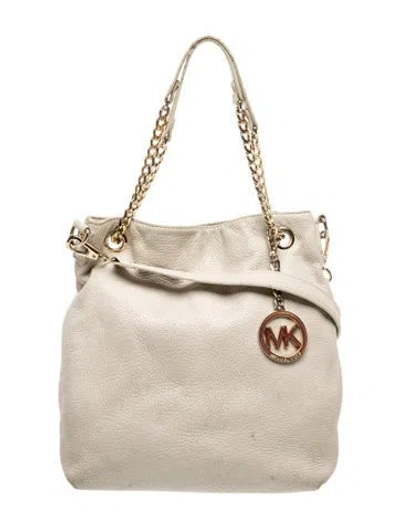 Pre-owned Michael Michael Kors Leather Tote In Neutrals