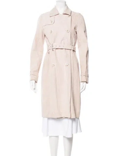 Pre-owned Michael Michael Kors Leather Trench Coat In Neutral