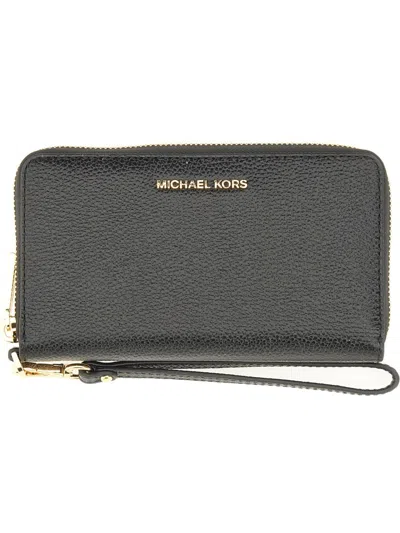 Michael Michael Kors Leather Wallet In Black