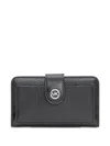 Michael Michael Kors Michael By Michael Kors Black Leather Wallet In Black