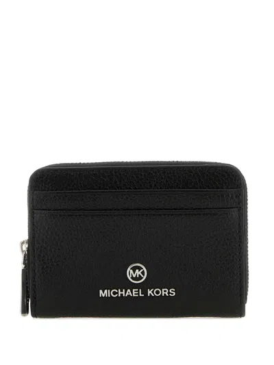 Michael Michael Kors Leather Wallet In Black