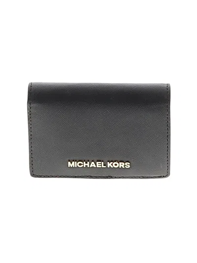 Pre-owned Michael Michael Kors Leather Wallet In Black