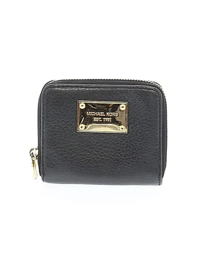 Pre-owned Michael Michael Kors Leather Wallet In Black