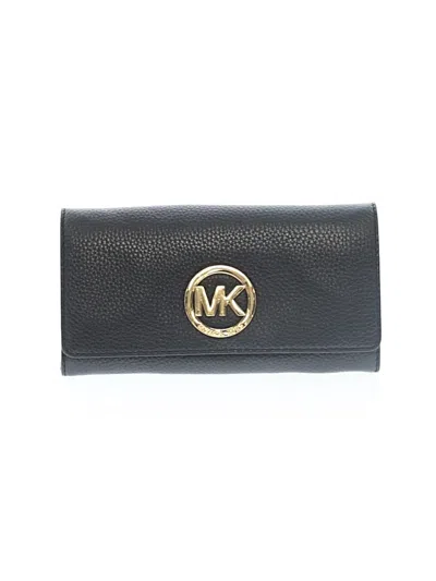 Pre-owned Michael Michael Kors Leather Wallet In Black