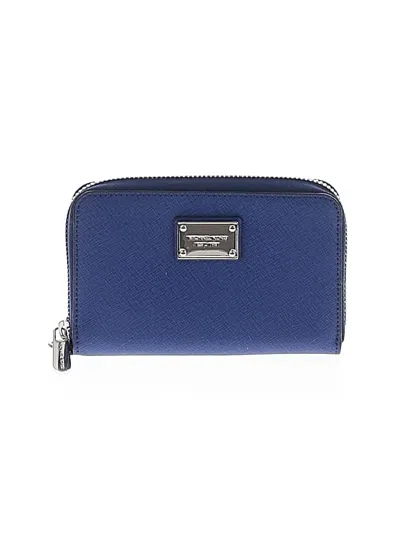 Pre-owned Michael Michael Kors Leather Wallet In Blue