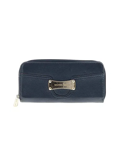 Pre-owned Michael Michael Kors Leather Wallet In Blue