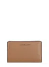Michael Michael Kors Medium Pebbled Leather Wallet In Brown