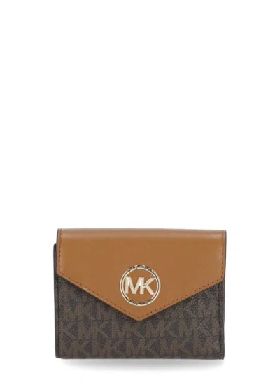 Michael Michael Kors Leather Wallet In Brown