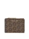 Michael Michael Kors Printed Canvas Empire Wallet In Brown