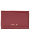 Michael Michael Kors Bordeaux Cow Leather Wallets In Burgundy