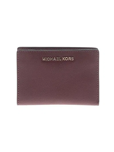 Pre-owned Michael Michael Kors Leather Wallet In Burgundy