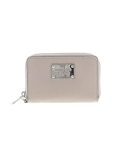 Pre-owned Michael Michael Kors Leather Wallet In Gray