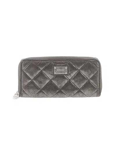 Pre-owned Michael Michael Kors Leather Wallet In Gray