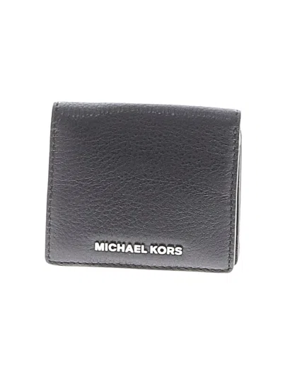 Pre-owned Michael Michael Kors Leather Wallet In Gray