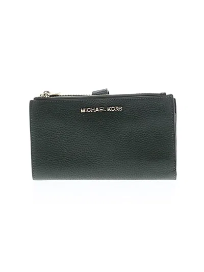 Pre-owned Michael Michael Kors Leather Wallet In Green
