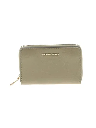 Pre-owned Michael Michael Kors Leather Wallet In Green