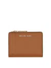 Michael Michael Kors Leather Wallet In Light Brown