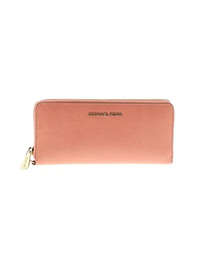 Pre-owned Michael Michael Kors Leather Wallet In Pink