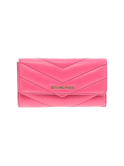 Pre-owned Michael Michael Kors Leather Wallet In Pink