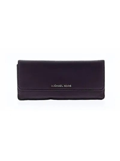 Pre-owned Michael Michael Kors Leather Wallet In Purple