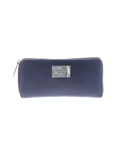 Pre-owned Michael Michael Kors Leather Wallet In Purple