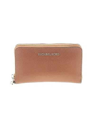 Pre-owned Michael Michael Kors Leather Wallet In Tan