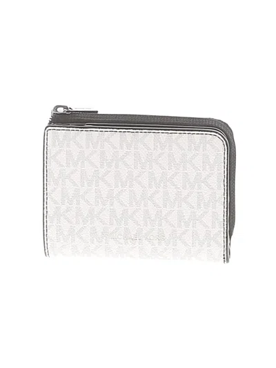 Pre-owned Michael Michael Kors Leather Wallet In White