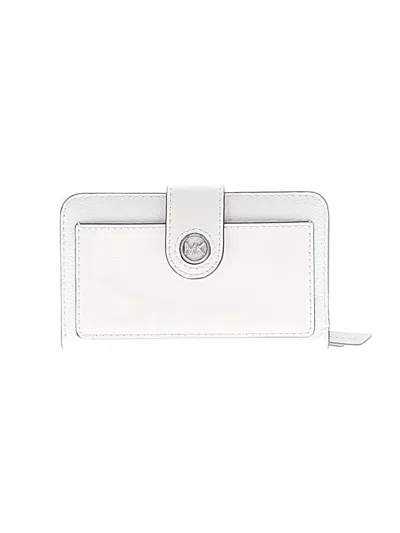 Pre-owned Michael Michael Kors Leather Wallet In White