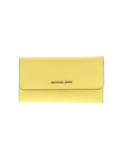 Pre-owned Michael Michael Kors Leather Wallet In Yellow