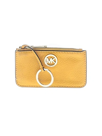 Pre-owned Michael Michael Kors Leather Wallet In Yellow