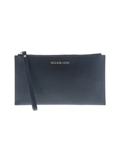 Pre-owned Michael Michael Kors Leather Wristlet In Blue