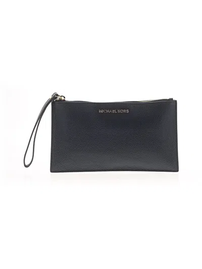 Pre-owned Michael Michael Kors Leather Wristlet In Blue