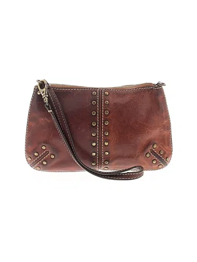 Pre-owned Michael Michael Kors Leather Wristlet In Brown