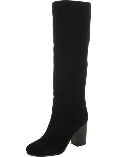 Michael Michael Kors Leigh Womens Suede Knee-high Boots In Black