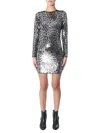 Michael Michael Kors Fitted Mini Dress In Gray