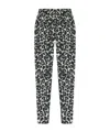 Michael Michael Kors Leopard-print Leggings In Black