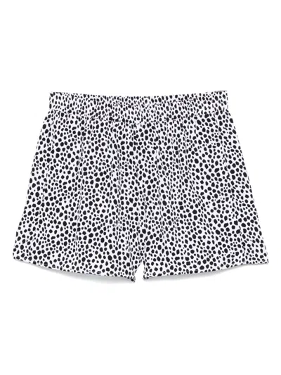 Michael Michael Kors Leopard-print Shorts In White