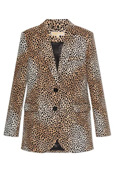 Michael Michael Kors Cheetah-print Blazer In Multi