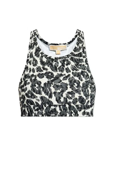 Michael Michael Kors Leopard Printed Sport Bra In Multi