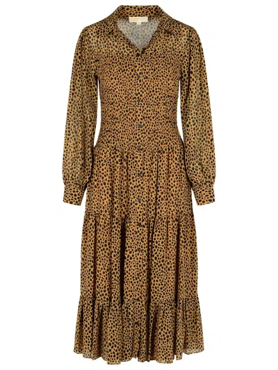 Michael Michael Kors Leopardato Brown Polyester Dress