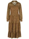 Michael Michael Kors 'leopardato' Brown Polyester Dress