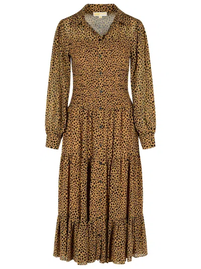 Michael Michael Kors 'leopardato' Brown Polyester Dress
