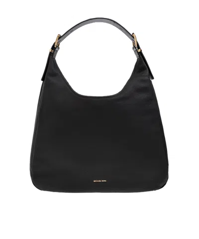Michael Michael Kors Lettering Detail Shoulder Bag In Black