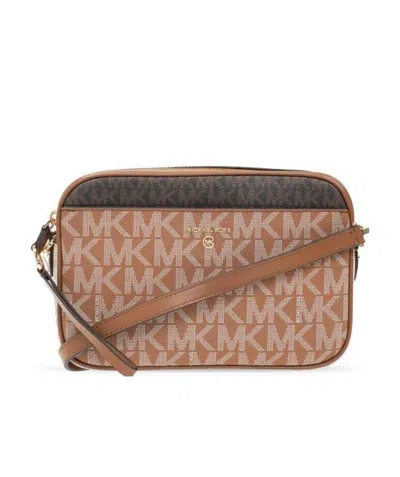 Michael Michael Kors Lg Ew Crossbody Bag In Brown