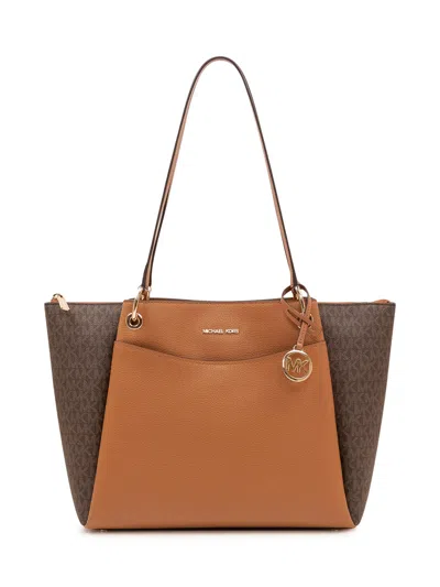Michael Michael Kors Lg Ew Tote Handbag In Brown