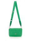 Michael Michael Kors Quilted Green Lilah Bag With Adjustable Shoulder Strap In Green