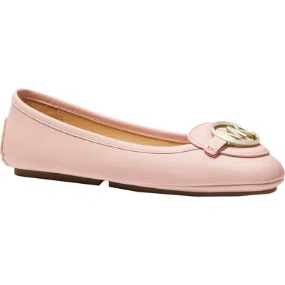 Michael Michael Kors Lillie Womens Leather Slip On Moccasins In Pink