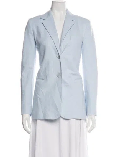 Pre-owned Michael Michael Kors Linen Blazer In Blue