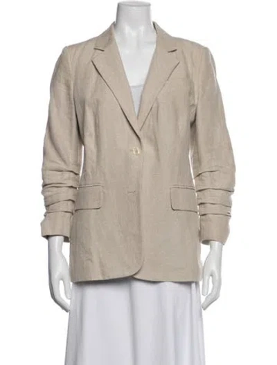 Pre-owned Michael Michael Kors Linen Blazer In Brown